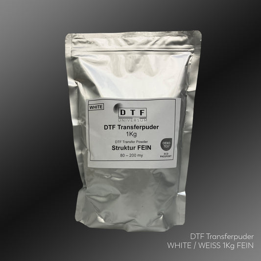 DTF Transferpuder 1Kg Weiss Fein